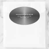 トレンディーシンプルプレイングレエレガントー 楕円形シール (バッグ)