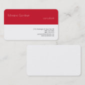 トレンディーシンプルプレーンクリエイティブモダンレッドホワイト 名刺 (正面/裏面)