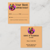 トレンディーシンプルペット獣医クリニック 予約カード (正面/裏面)