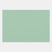 トレンディーシンプルホリデークリスマスグリーンカ無地のラー ラッピングペーパーシート (正面3)