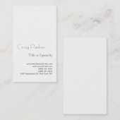 トレンディーシンプルホワイトコンサルタントの名刺 名刺 (正面/裏面)