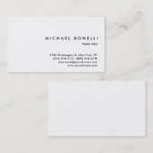 トレンディーシンプルホワイトプロフェッショナル名刺 名刺 (正面/裏面)
