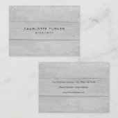 トレンディーシンプルミニマリストグレーウッドプロフェッショナル 名刺 (正面/裏面)