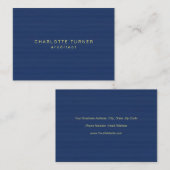 トレンディーシンプルミニマリストブループロフェッショナル 名刺 (正面/裏面)