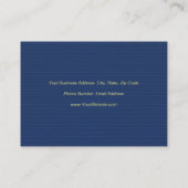 トレンディーシンプルミニマリストブループロフェッショナル 名刺 (裏面)