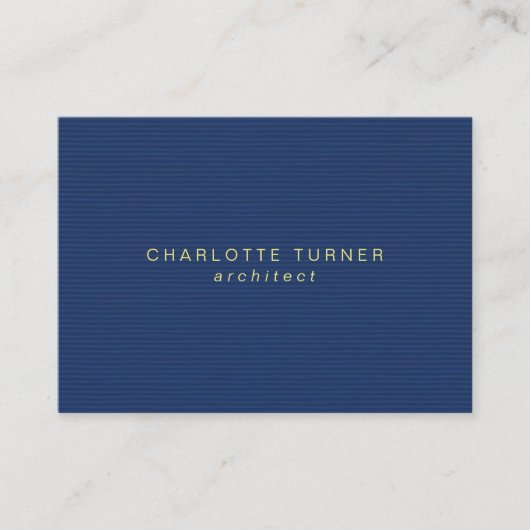 トレンディーシンプルミニマリストブループロフェッショナル 名刺 (正面)