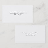 トレンディーシンプルミニマリストホワイトプロフェッショナル 名刺 (正面/裏面)