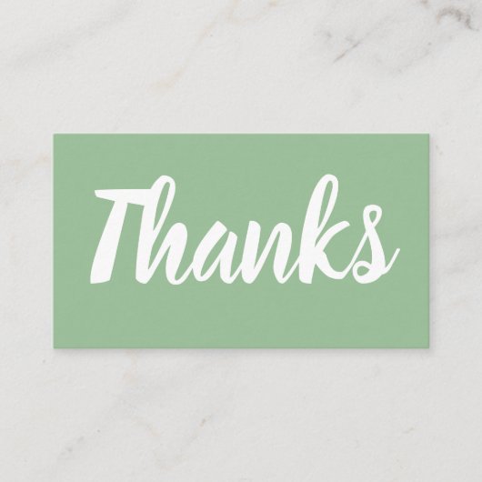 トレンディーシンプルミニマリモダン感謝していスト 名刺 (正面)