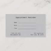 トレンディーシンプルミニマルプロフェッショナル歯科医 予約カード (裏面)