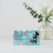 トレンディーシンプルメイドクリーニングサービス 名刺 (スタンド正面)
