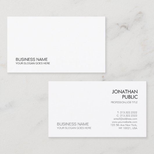 トレンディーシンプルモダンエレガント企業のテンプレート 名刺 (正面/裏面)