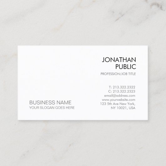 トレンディーシンプルモダンエレガント企業のテンプレート 名刺 (裏面)