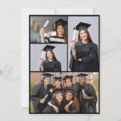 トレンディーシンプルモダン写真カジュアル卒業 招待状 (裏面)