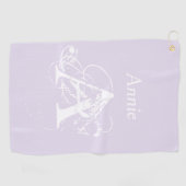 トレンディーシンプルモノグラエレガントムモダンゴルファー ゴルフタオル (横)