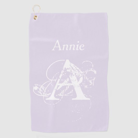 トレンディーシンプルモノグラエレガントムモダンゴルファー ゴルフタオル (正面)