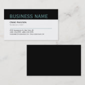 トレンディーシンプル可愛いプレーン白黒名刺 名刺 (正面/裏面)