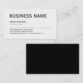 トレンディーシンプル可愛いプレーン白黒名刺 名刺 (正面/裏面)