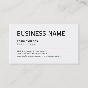 トレンディーシンプル可愛いプレーン白黒名刺 名刺