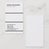 トレンディーシンプル可愛いプレーン白黒名刺 名刺 (正面/裏面)