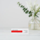 トレンディーシンプル可愛いプレーン・コンサルタント・ビジネスカード スキニー名刺 (スタンド正面)