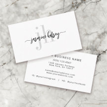 トレンディーシンプル名及びモノグラム名刺