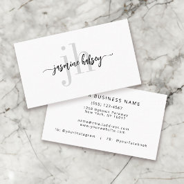 トレンディーシンプル名及びモノグラム名刺 名刺