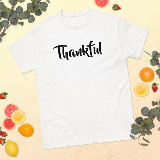 トレンディーシンプル感謝白サンクスギビングホリデー Tシャツ