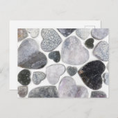 トレンディーシンプル白黒結晶ハートパターン ポストカード (正面/裏面)