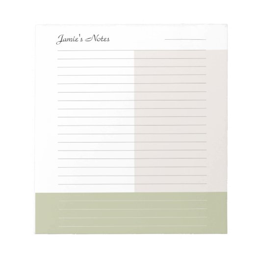 トレンディーシンプル色ブロック ノートパッド (正面)