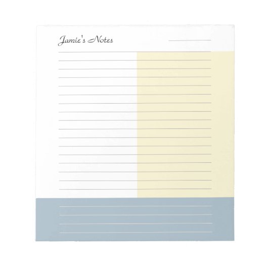 トレンディーシンプル色ブロック ノートパッド (正面)