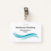 トレンディーシンプル配管工スタッフビジネスバッジ バッジ (正面クリップ)