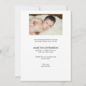 トレンディーシンプル2モダンベビー写真ありがとう サンキューカード (裏面)