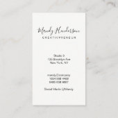 トレンディーシンプル |デザイナー・フレッシュ 名刺 (裏面)