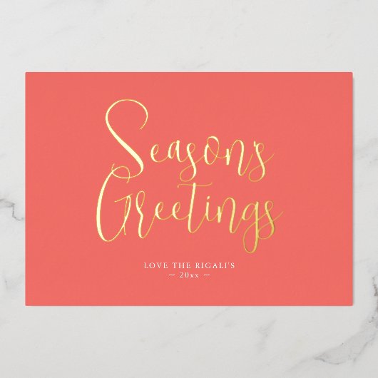 トレンディーシーズンの挨拶の写真 箔シーズンカード (正面)