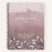 トレンディーシーフォーグラデーションムサンド水カラージャーナル ノートブック (正面)