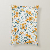 トレンディーシームレスヴィンテージフローラルパターン。エンドレス・ド アクセントクッション (裏面(縦))