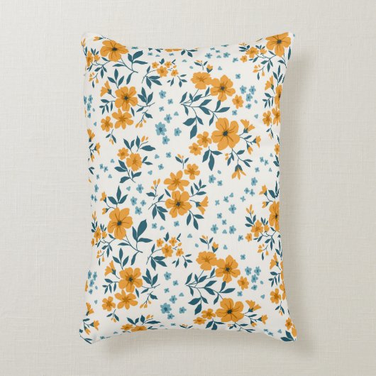 トレンディーシームレスヴィンテージフローラルパターン。エンドレス・ド アクセントクッション (正面(垂直))