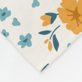 トレンディーシームレスヴィンテージフローラルパターン。エンドレス・ド フリースブランケット (角)