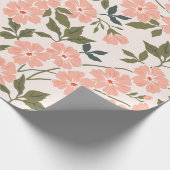 トレンディーシームレスヴィンテージフローラルパターン。無限広告 ラッピングペーパー (角)