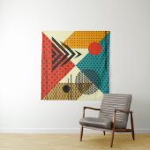 トレンディージオメトリ要素。レトロスタイルテクスチャ、pa タペストリー (インサイチュ(横))