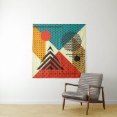 トレンディージオメトリ要素。レトロスタイルテクスチャ、pa タペストリー (インサイチュ)