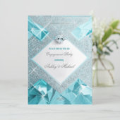 トレンディージュエリーターコイズスパークル洗練 招待状 (スタンド正面)