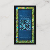 トレンディージュエルイヤリングディスプレイピーコックフェザーズブルー 名刺 (裏面)