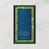 トレンディージュエルイヤリングディスプレイピーコックフェザーズブルー 名刺 (正面)