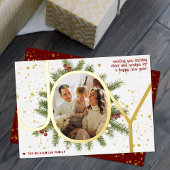 トレンディージョイパインブーフリースクリスマスフォト実在 箔シーズンカード