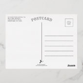 トレンディージョイパインブーフリースクリスマスフォト実在 箔シーズンポストカード (裏面)