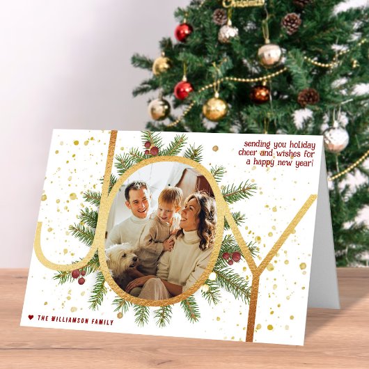 トレンディージョイパインブーフリースクリスマスフォト シーズンカード