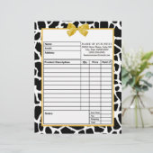 トレンディージラフェイエローボウブティックオーダー型枠 レターヘッド (スタンド正面)