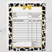 トレンディージラフェイエローボウブティックオーダー型枠 レターヘッド (正面/裏面)