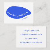 トレンディースよくはしゃぐカンジナビアユニークコバルトブルー 名刺 (正面/裏面)